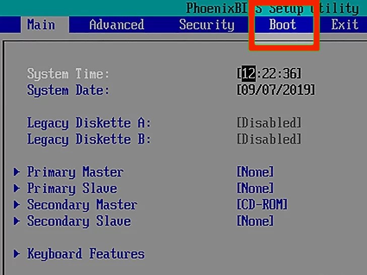 A screenshot of what BIOS screen Main page looks like