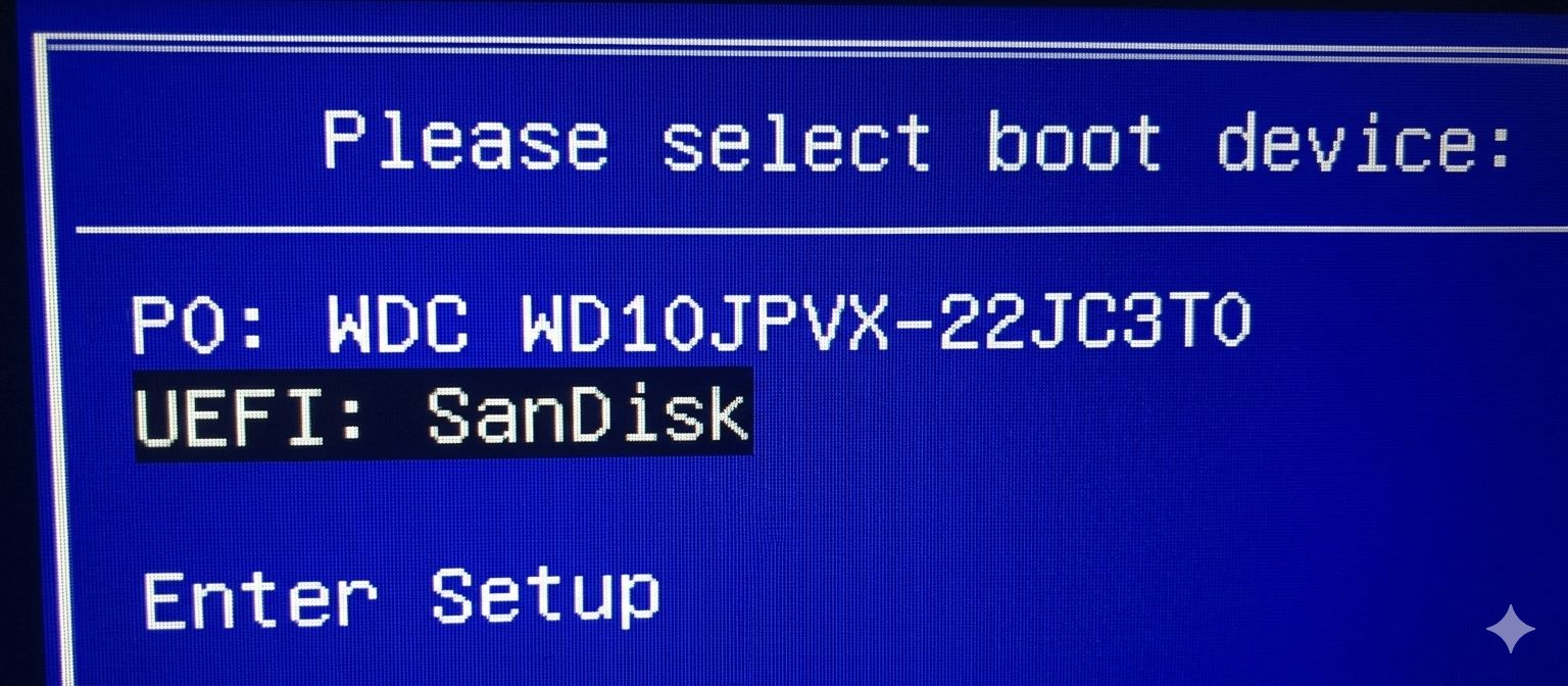 Some removable devices are called UEFI in the BIOS.