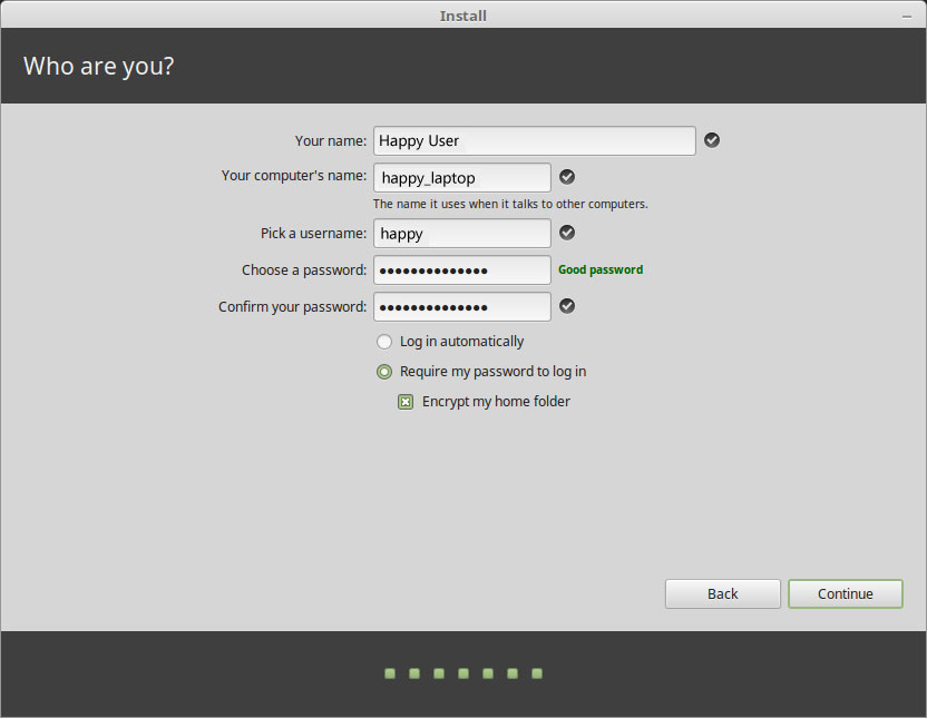 This is an important screen to note down. You will always need to remember your username and password.